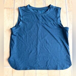 Zyia Activewear Performance Dark Blue Sleeveless Cropped Tank Top Size Medium